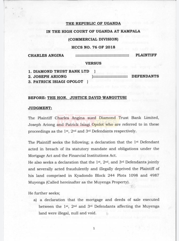 Diamond Trust Bank Convicted and Charged for Openly Defrauding thier Customer in total breach of it’s judiciary duties.